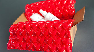 Red bubble wrap
